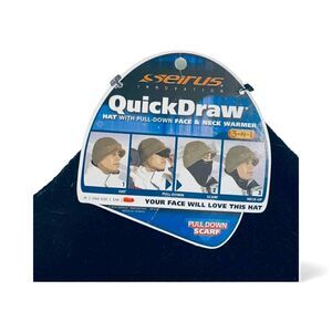 NWT Seirus Men's Size L/XL Quickdraw face and neck warmer Black